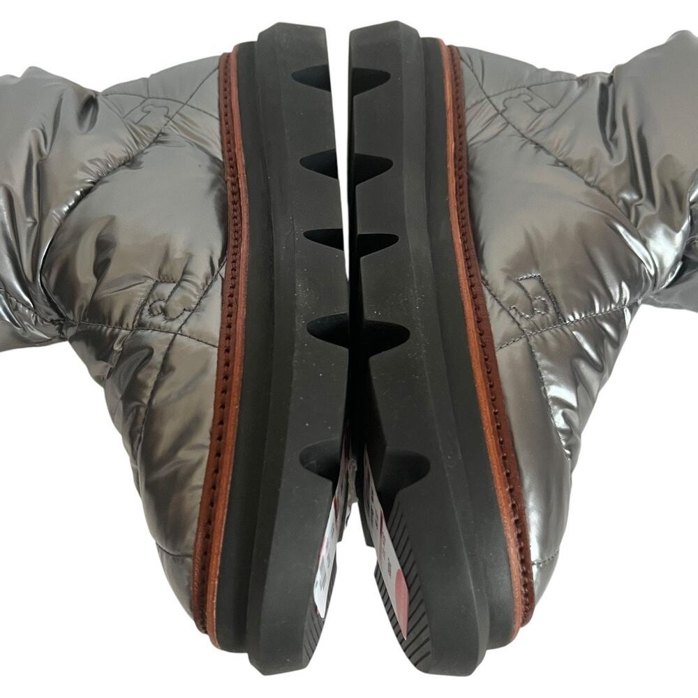 Tory Burch Sleeping Bag Quilted Puffy Platform Sliver Snow Boots Size 10.5 - Picture 8 of 15